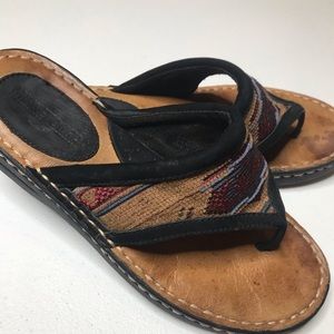 Minnetonka Leather and Suede Slides